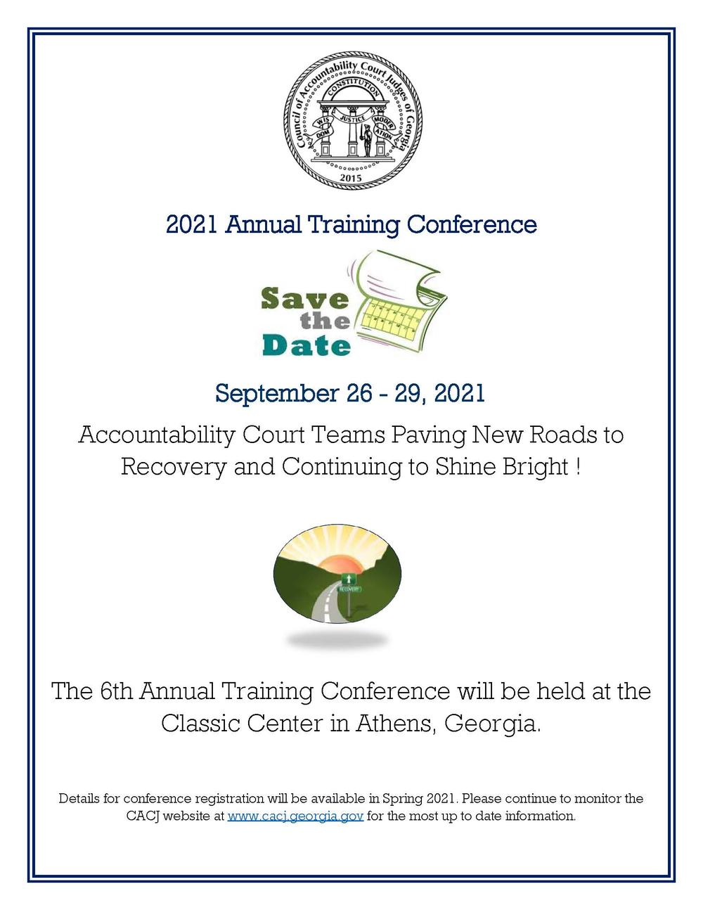 2021 Annual Training Conference Council of Accountability Court Judges